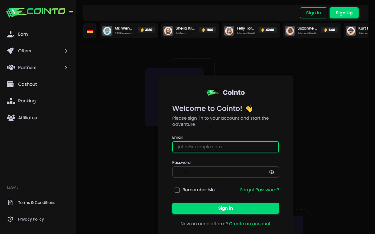 Cointo Lite — Offerwall & Rewards Script