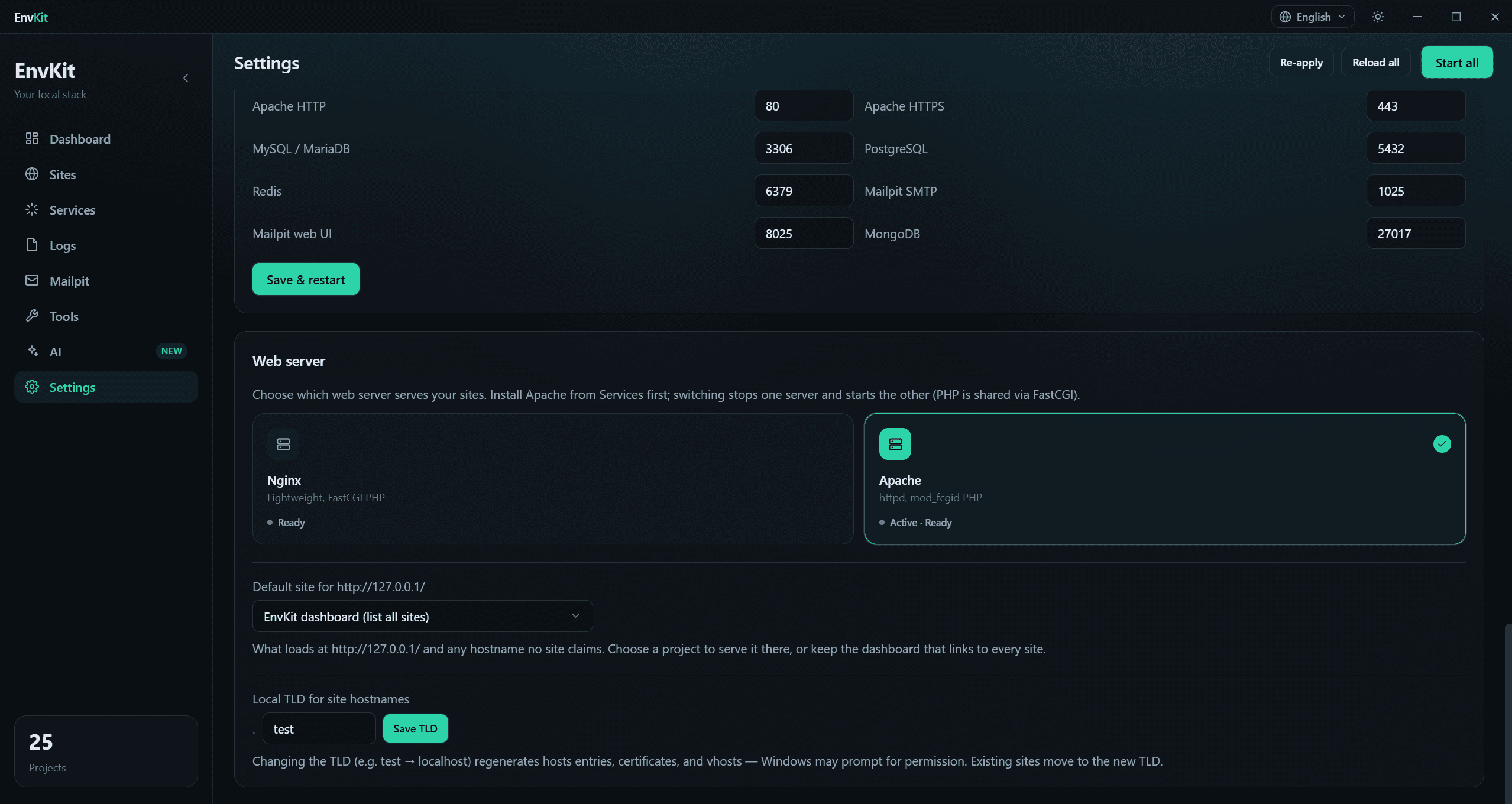 EnvKit — Local Dev Stack Manager