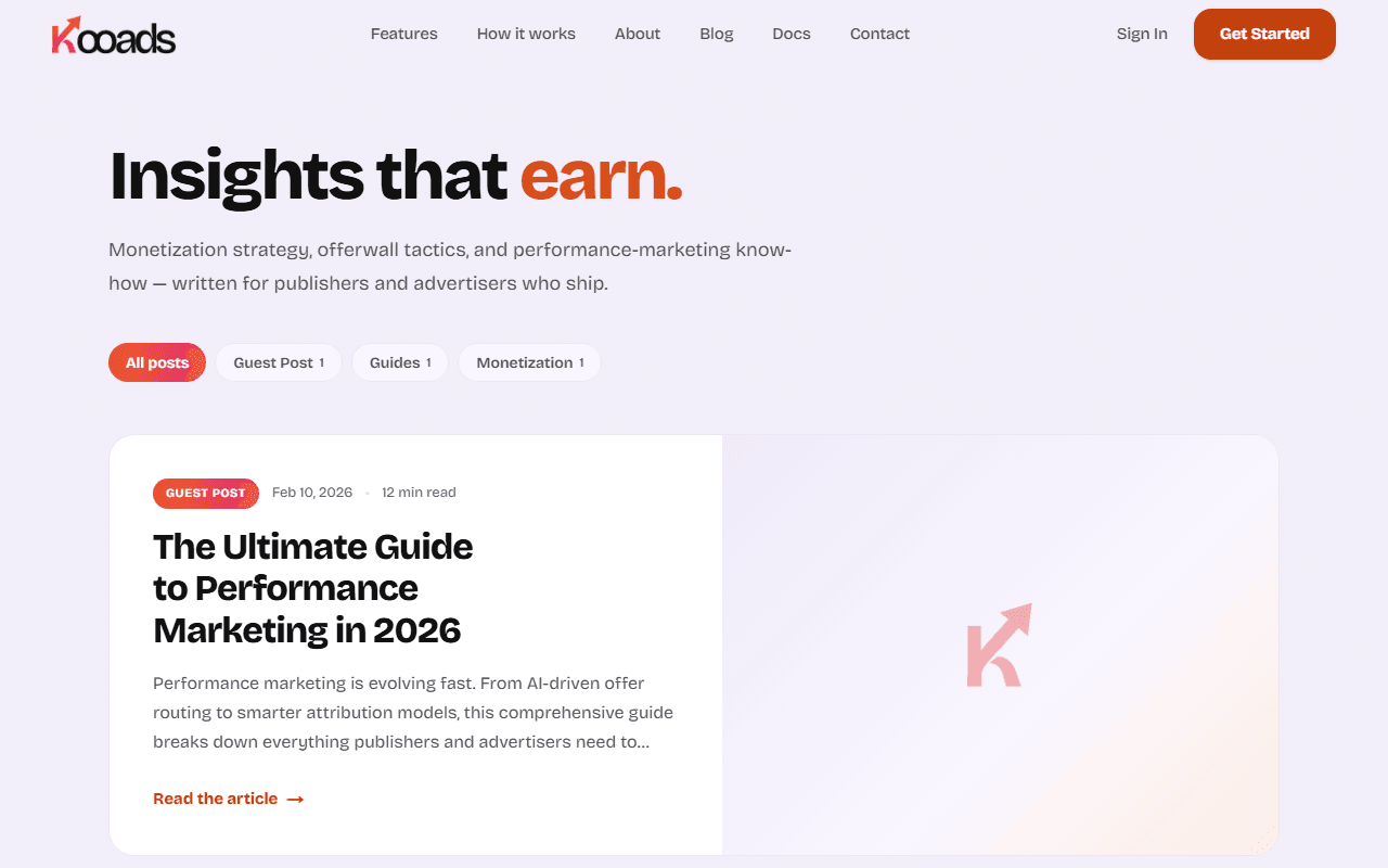 KooAds — Advertising Platform