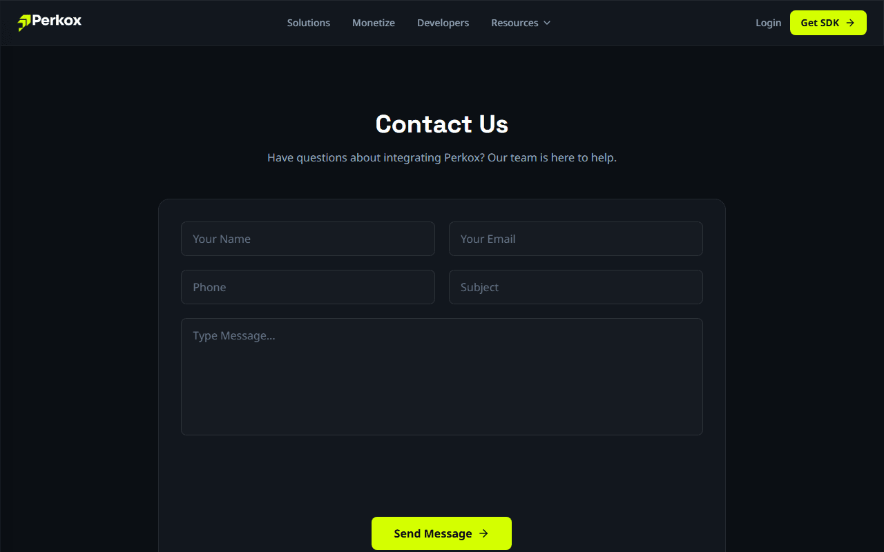 Perkox — Mobile Monetization SDK & Offerwall