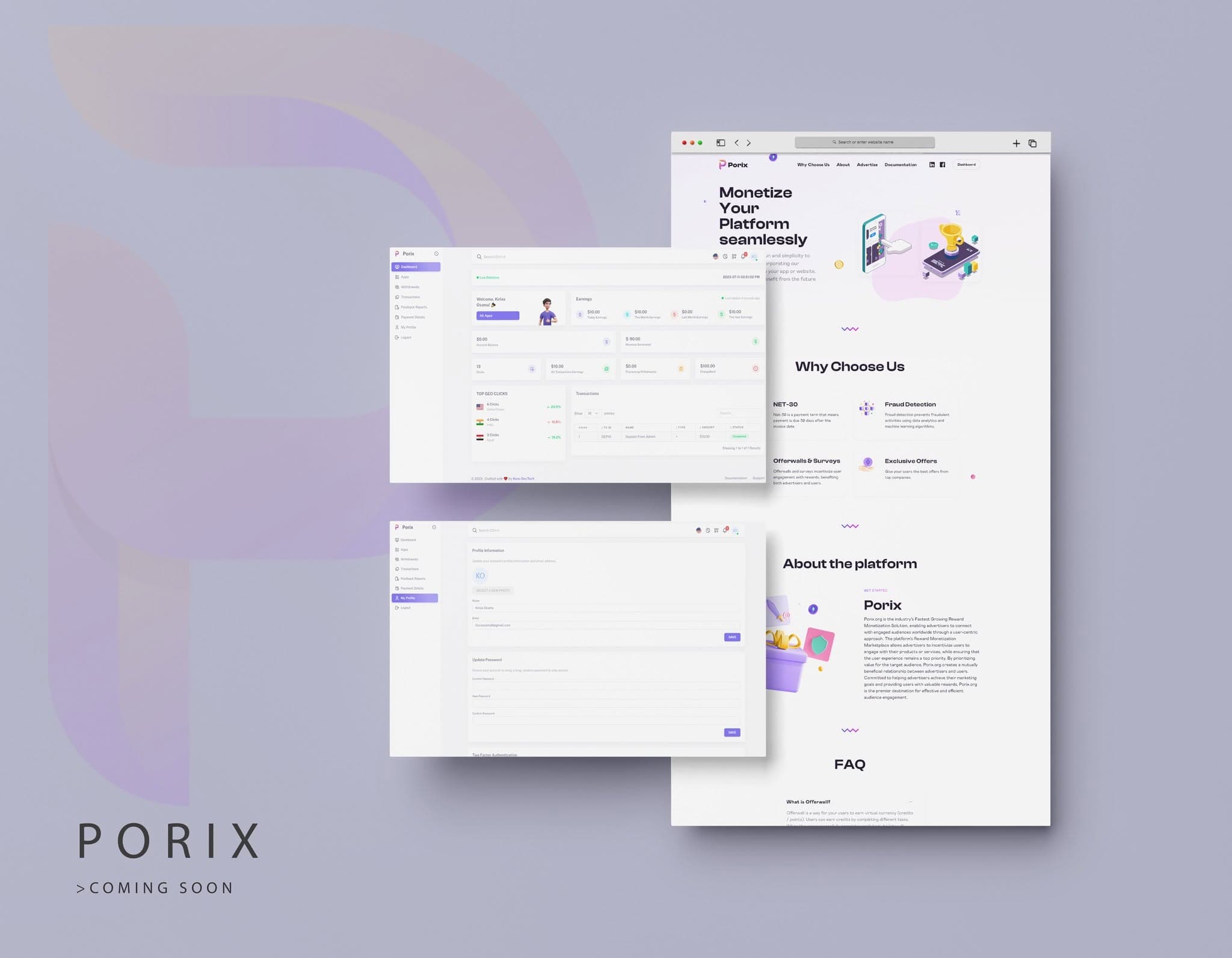 Porix — GPT Rewards Platform