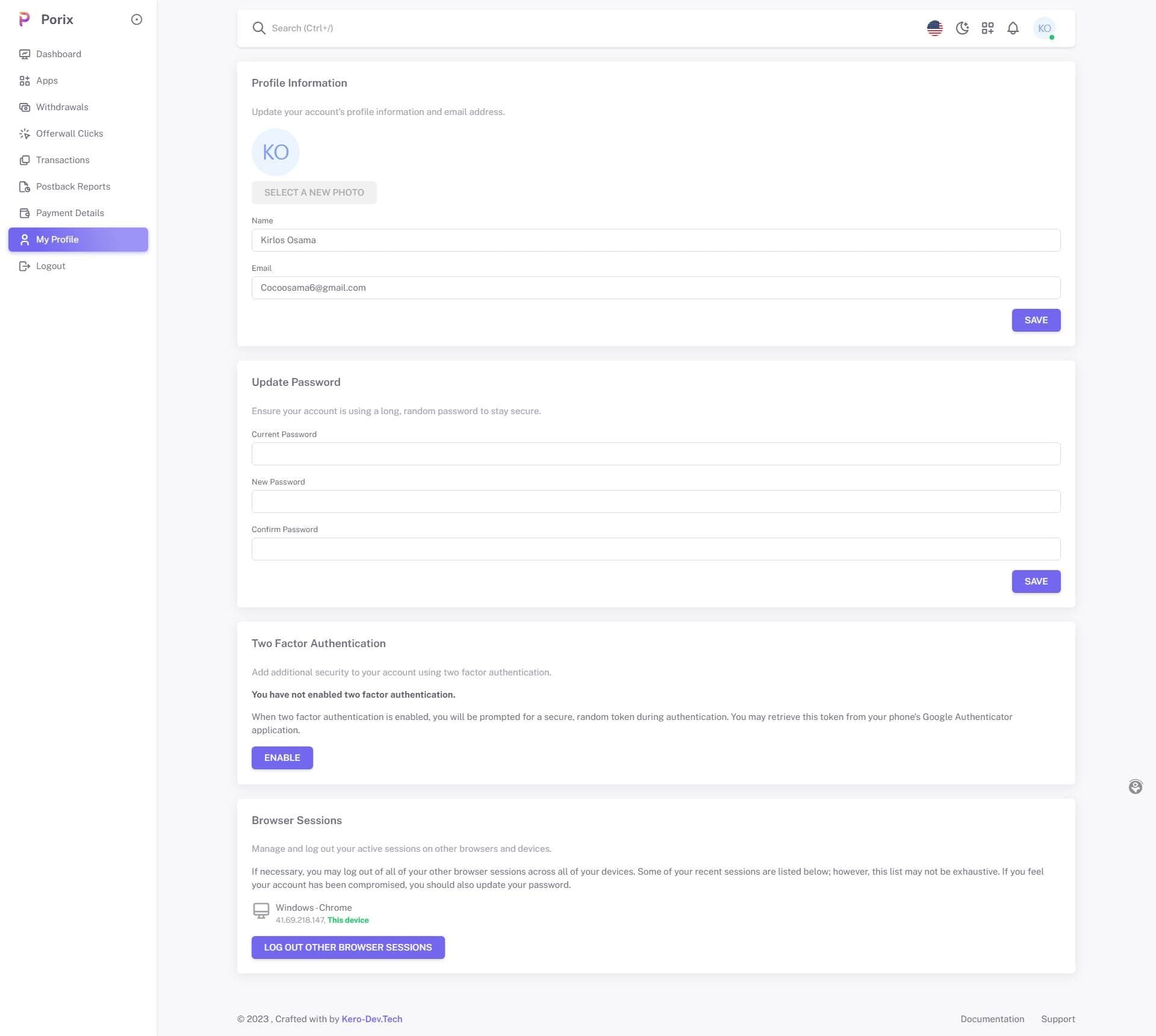 Porix — GPT Rewards Platform