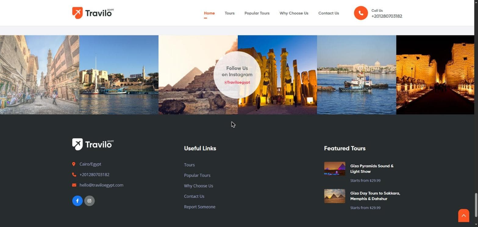 Travilo Egypt — Travel Website