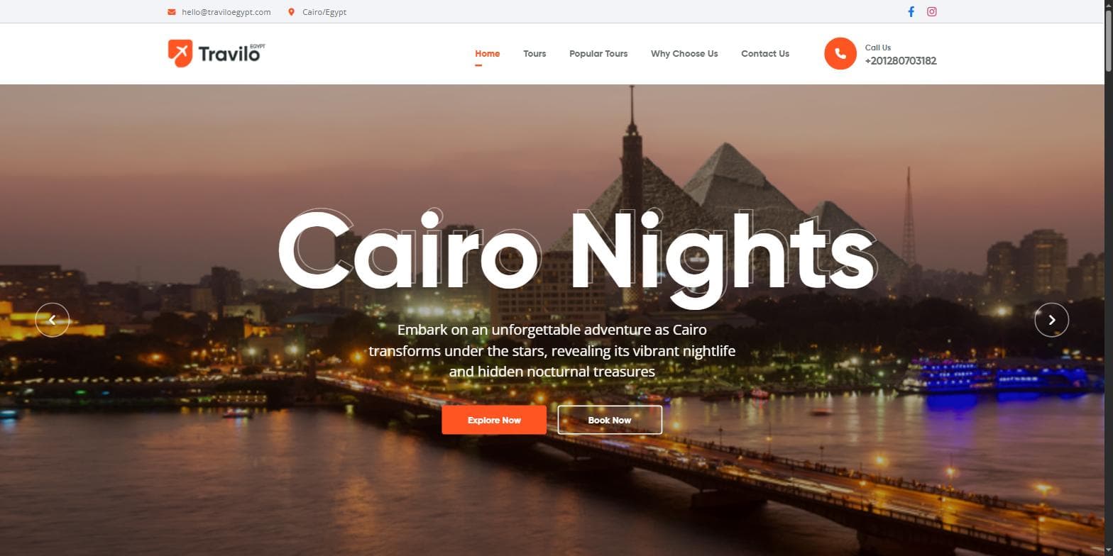 Travilo Egypt — Travel Website