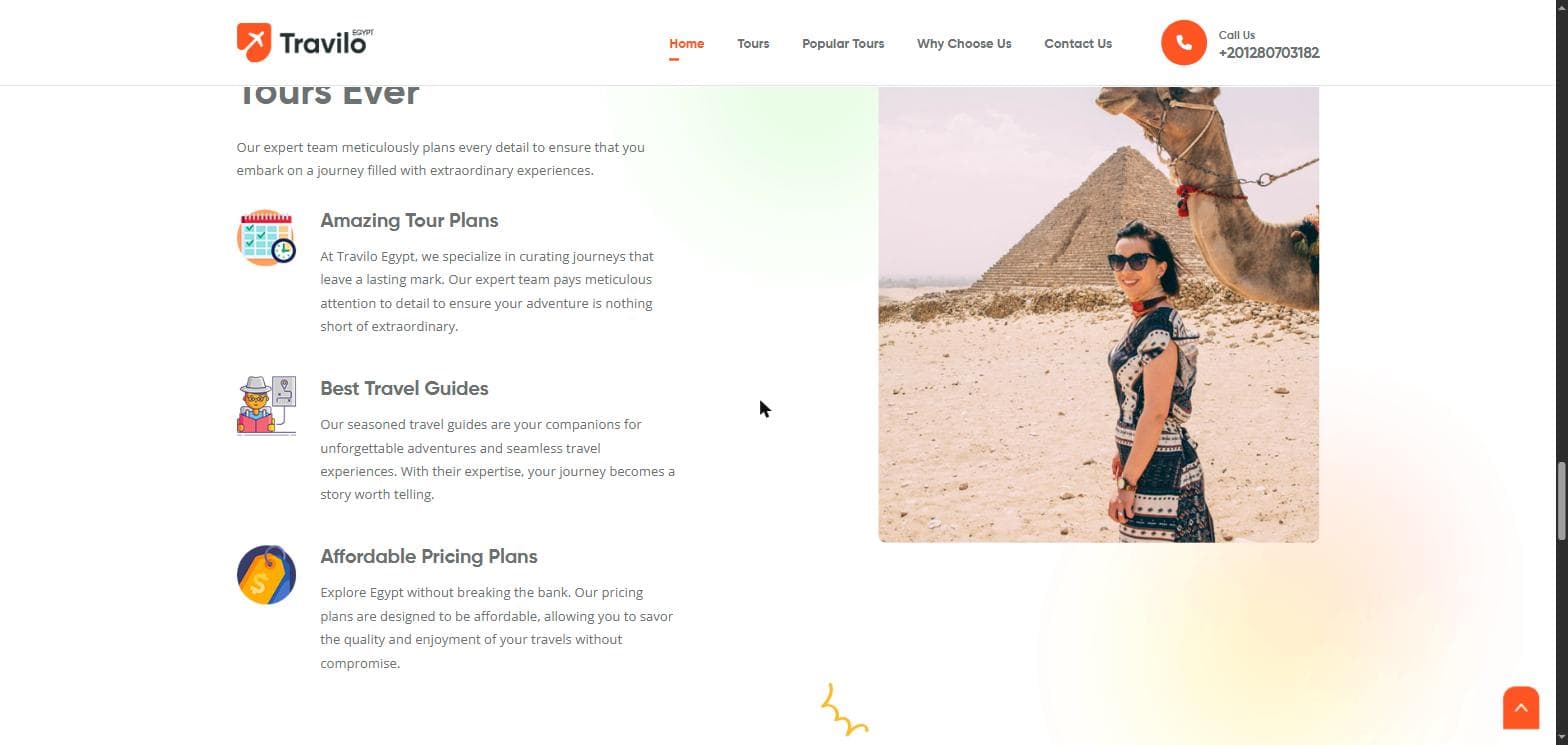 Travilo Egypt — Travel Website